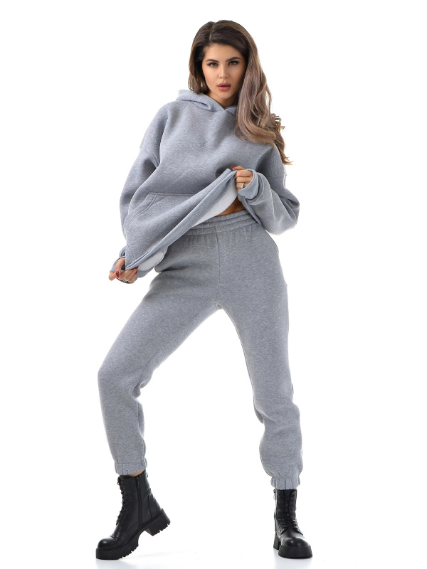 Брюки серый меланж